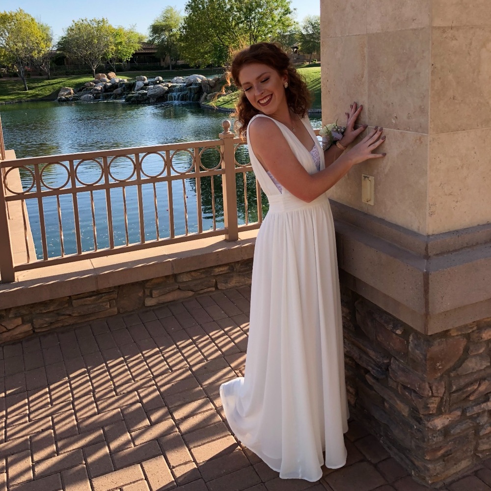 White prom dress